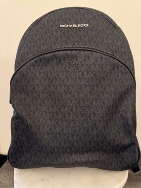 Michael Kors Black/Charcoal MK Monogram Backpack